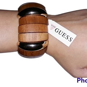 Wood and Gold Bracelet